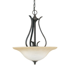 Atlas Prestige 18" Wide 3-Light Pendant - Elegant Sable Bronze with Alabaster Shades for Warm Ambience CL11816-BZ
