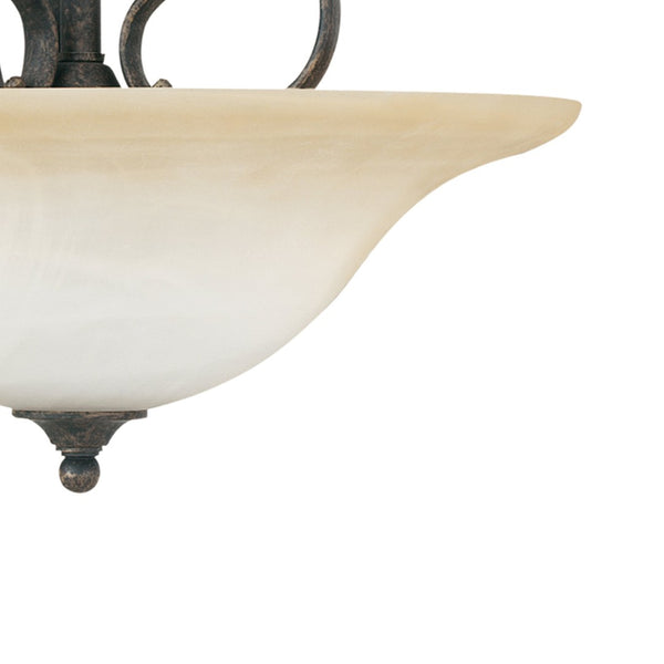 Atlas Prestige 18" Wide 3-Light Pendant - Elegant Sable Bronze with Alabaster Shades for Warm Ambience CL11816-BZ