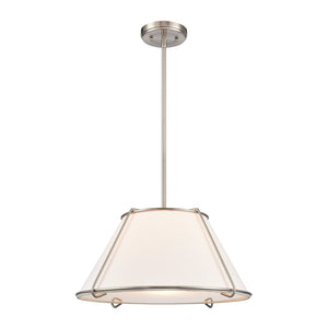 Atlas Regalia 18'' Wide 1-Light Pendant - Contemporary Design with Soft Ambient Lighting for Any Space Satin Nickel CL11817-NK