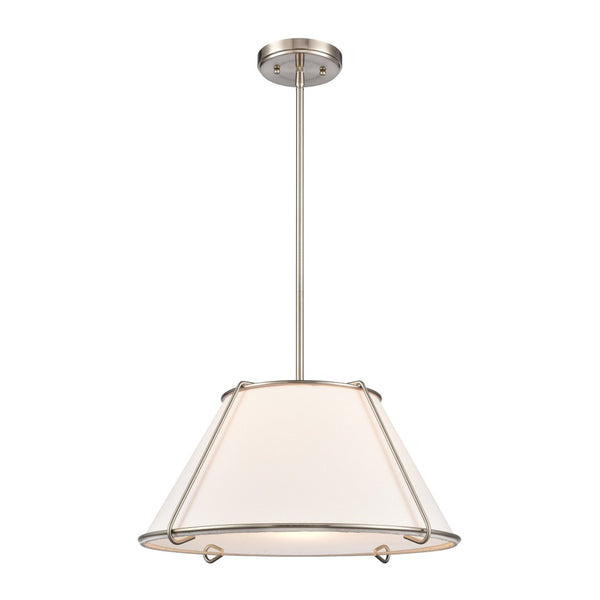 Atlas Regalia 18'' Wide 1-Light Pendant - Contemporary Design with Soft Ambient Lighting for Any Space Satin Nickel CL11817-NK