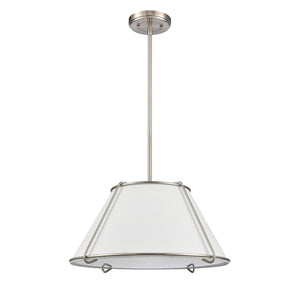 Atlas Regalia 18'' Wide 1-Light Pendant - Contemporary Design with Soft Ambient Lighting for Any Space Satin Nickel CL11817-NK