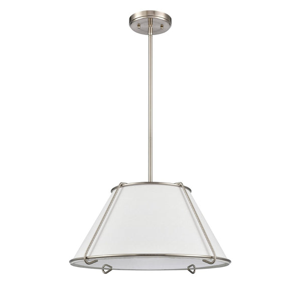 Atlas Regalia 18'' Wide 1-Light Pendant - Contemporary Design with Soft Ambient Lighting for Any Space Satin Nickel CL11817-NK