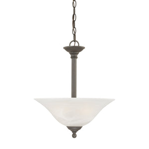 Atlas Riva 3-Light Pendant Fixture - Timeless Design with Opaque Glass Shades for Elegant Illumination Painted Bronze CL11818-BZ