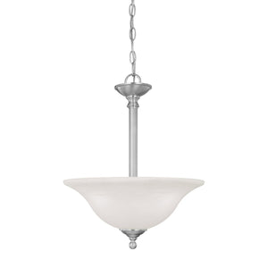 Atlas Riva 3-Light Pendant Fixture - Timeless Design with Opaque Glass Shades for Elegant Illumination Brushed Nickel CL11818-NK