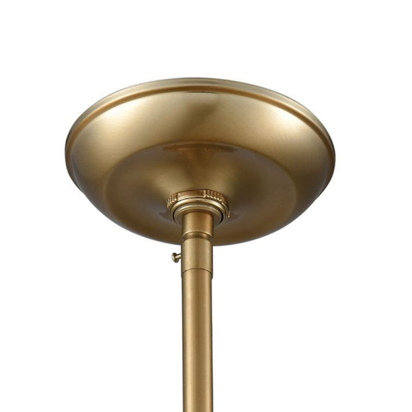 Atlas Rutherford Vintage 15" Pendant Light - Satin Brass Finish with Frosted Glass Diffuser for Warm Glow CL11819-BS1