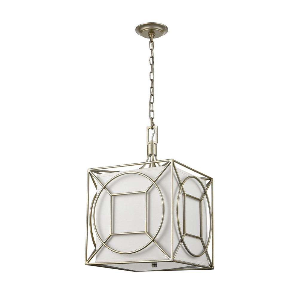 Atlas Shaftsbury 14'' Wide 3-Light Pendant - Modern Glam Lantern in Antique Silver for Chic Interiors CL11824-SV