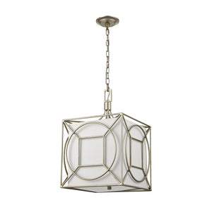 Atlas Shaftsbury 14'' Wide 3-Light Pendant - Modern Glam Lantern in Antique Silver for Chic Interiors CL11824-SV