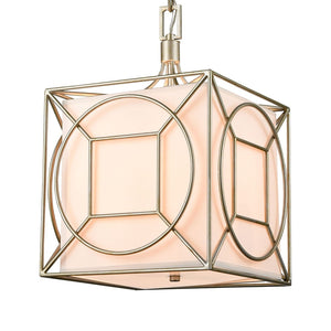 Atlas Shaftsbury 14'' Wide 3-Light Pendant - Modern Glam Lantern in Antique Silver for Chic Interiors CL11824-SV