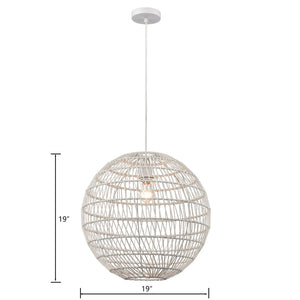 Atlas Simoom 19'' Wide 1-Light Pendant - Modern White Fixture for Stylish Task Lighting in Any Space CL11825-WH