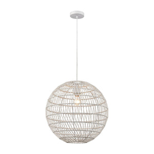 Atlas Simoom 19'' Wide 1-Light Pendant - Modern White Fixture for Stylish Task Lighting in Any Space CL11825-WH