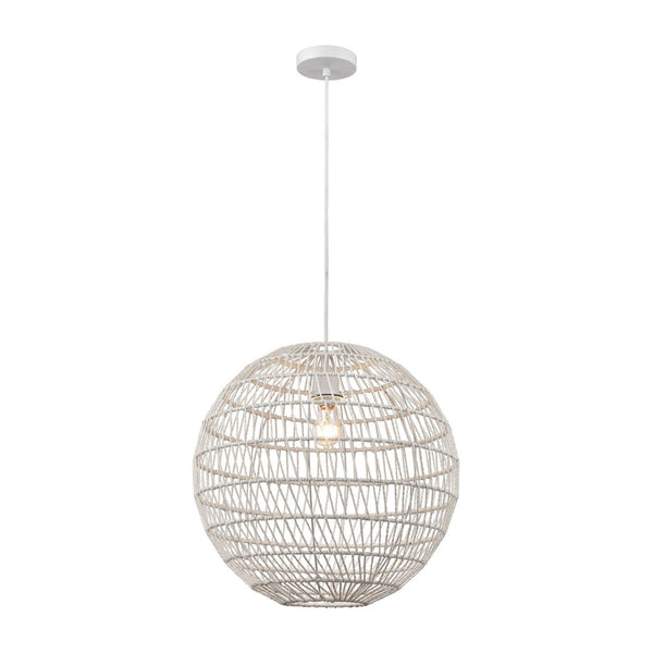 Atlas Simoom 19'' Wide 1-Light Pendant - Modern White Fixture for Stylish Task Lighting in Any Space CL11825-WH