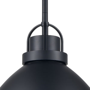 Atlas Somerville 12" Wide 1-Light Pendant in Matte Black – Stylish Urban Lighting for Any Space CL11828-BK1