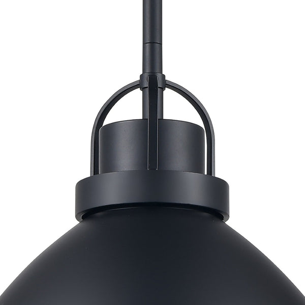 Atlas Somerville 12" Wide 1-Light Pendant in Matte Black – Stylish Urban Lighting for Any Space CL11828-BK1