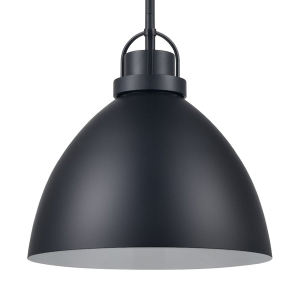 Atlas Somerville 12" Wide 1-Light Pendant in Matte Black – Stylish Urban Lighting for Any Space CL11828-BK1