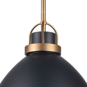 Atlas Somerville 12" Wide 1-Light Pendant - Urban Matte Black Design for Stylish Interiors & Easy Install CL11828-BK2