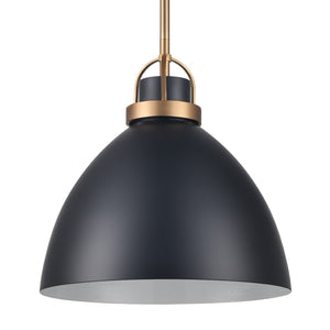 Atlas Somerville 12" Wide 1-Light Pendant - Urban Matte Black Design for Stylish Interiors & Easy Install CL11828-BK2