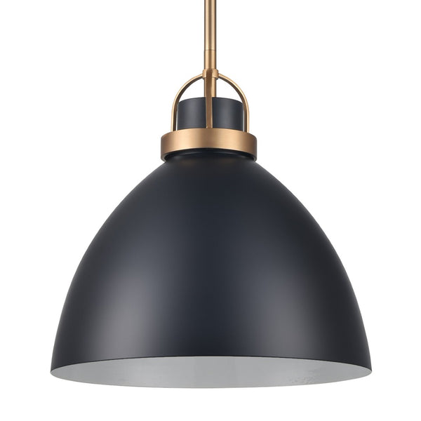 Atlas Somerville 12" Wide 1-Light Pendant - Urban Matte Black Design for Stylish Interiors & Easy Install CL11828-BK2