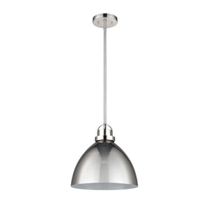 Atlas Somerville 12" Wide 1-Light Pendant - Modern Urban Style with Sculptural Shade for Elegant Illumination Polished Nickel CL11828-NK