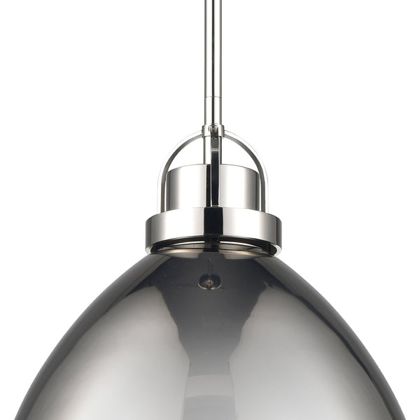 Atlas Somerville 12" Wide 1-Light Pendant - Modern Urban Style with Sculptural Shade for Elegant Illumination Polished Nickel CL11828-NK