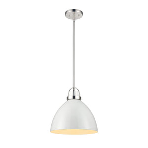 Atlas Somerville 12" Wide 1-Light Pendant - Modern Urban Style with Sculptural Shade for Elegant Illumination Gloss White CL11828-WH1