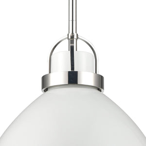 Atlas Somerville 12" Wide 1-Light Pendant - Modern Urban Style with Sculptural Shade for Elegant Illumination Gloss White CL11828-WH1