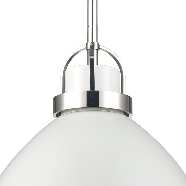 Atlas Somerville 12" Wide 1-Light Pendant - Modern Urban Style with Sculptural Shade for Elegant Illumination Gloss White CL11828-WH1