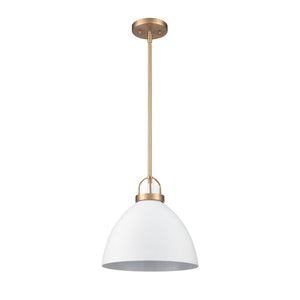Atlas Somerville 12" Wide 1-Light Pendant - Modern Urban Style with Sculptural Shade for Elegant Illumination Matte White CL11828-WH2