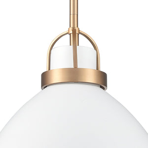 Atlas Somerville 12" Wide 1-Light Pendant - Modern Urban Style with Sculptural Shade for Elegant Illumination Matte White CL11828-WH2