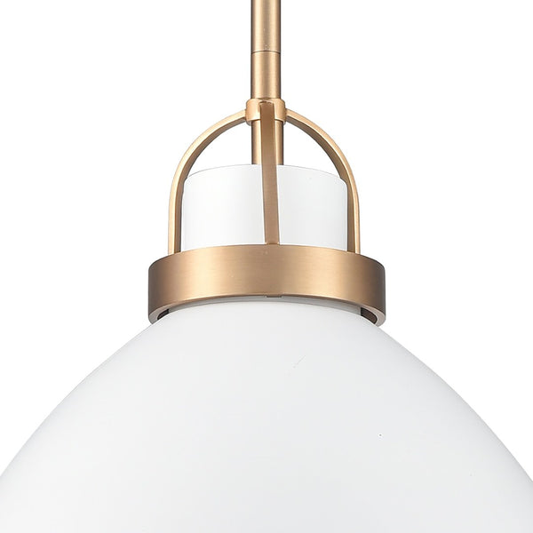 Atlas Somerville 12" Wide 1-Light Pendant - Modern Urban Style with Sculptural Shade for Elegant Illumination Matte White CL11828-WH2