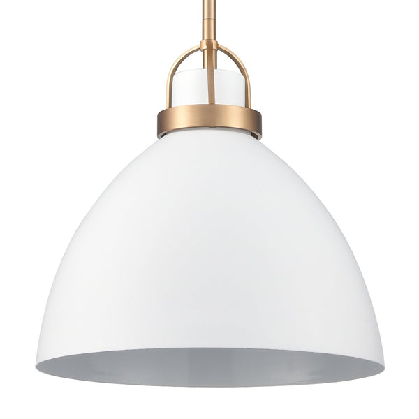 Atlas Somerville 12" Wide 1-Light Pendant - Modern Urban Style with Sculptural Shade for Elegant Illumination Matte White CL11828-WH2