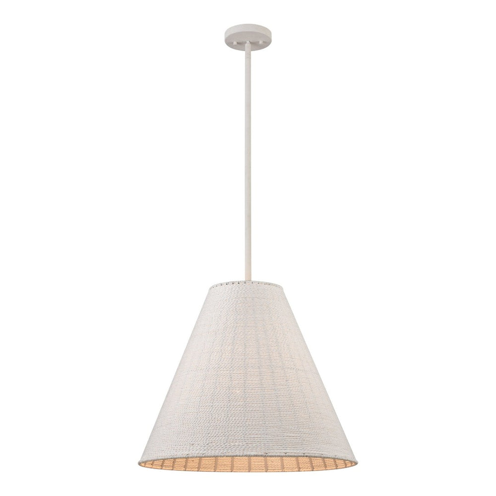 Atlas Sophie 3-Light Pendant - Artisan Braided Paper Rope Design for Modern Coastal Interiors White Coral 22'' CL11829-WH