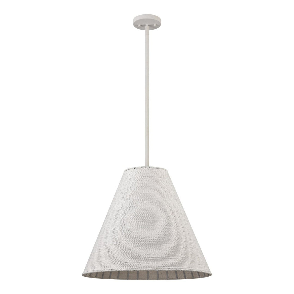 Atlas Sophie 3-Light Pendant - Artisan Braided Paper Rope Design for Modern Coastal Interiors White Coral 22'' CL11829-WH