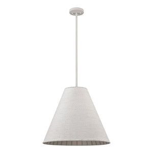 Atlas Sophie 3-Light Pendant - Artisan Braided Paper Rope Design for Modern Coastal Interiors White Coral 22'' CL11829-WH