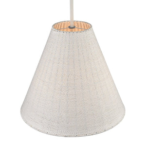 Atlas Sophie 3-Light Pendant - Artisan Braided Paper Rope Design for Modern Coastal Interiors White Coral 30'' CL11830-WH