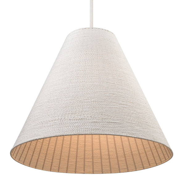 Atlas Sophie 3-Light Pendant - Artisan Braided Paper Rope Design for Modern Coastal Interiors White Coral 30'' CL11830-WH