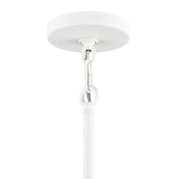 Atlas Sophie 3-Light Pendant - Artisan Braided Paper Rope Design for Modern Coastal Interiors White Coral 30'' CL11830-WH