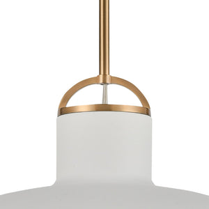 Atlas Surf Contemporary Coastal Pendant Light – Sleek Metal Shade for Modern Dining or Living Spaces Textured White 20'' CL11831-WH