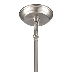 Atlas Sven 12" Wide Modern Nordic 1-Light Pendant – Stylish Fixture with Frosted Glass Diffuser for Homes Satin Nickel CL11832-NK