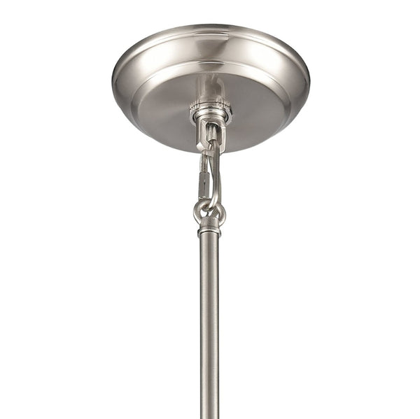 Atlas Sven 12" Wide Modern Nordic 1-Light Pendant – Stylish Fixture with Frosted Glass Diffuser for Homes Satin Nickel CL11832-NK