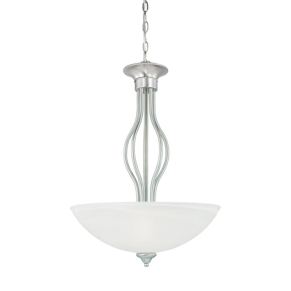 Atlas Tahoe 20'' Wide 3-Light Pendant - Timeless Brushed Nickel Fixture with Elegant Glass Shades CL11833-NK