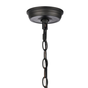 Atlas Tangent Modern 1-Light Pendant with Clear Glass Shade – Bold Metal Frame for Elegant Illumination Matte black 16'' CL11835-BK