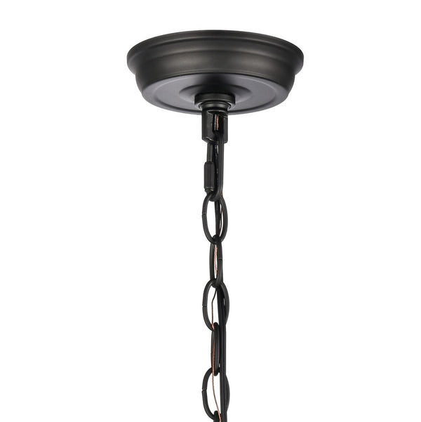 Atlas Tangent Modern 1-Light Pendant with Clear Glass Shade – Bold Metal Frame for Elegant Illumination Matte black 16'' CL11835-BK