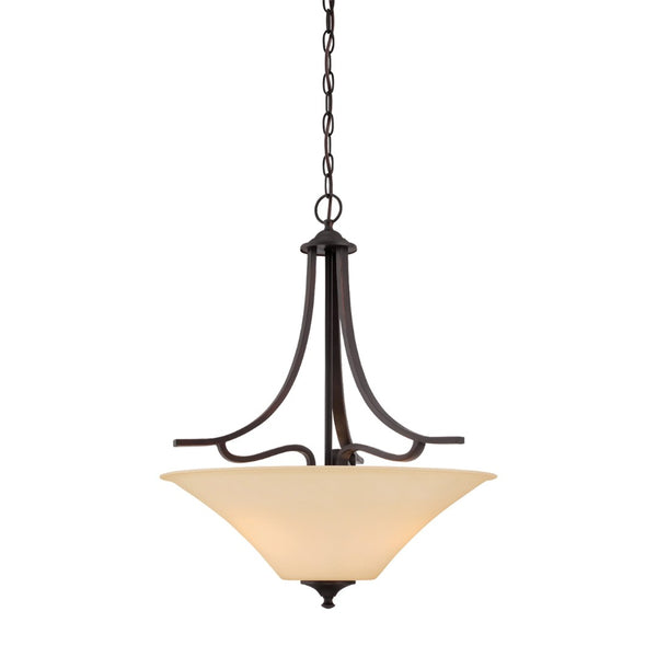 Atlas Treme 20" 3-Light Pendant - Transitional Design with Elegant Tulip Glass Shades for Stylish Spaces Espresso CL11837-BN
