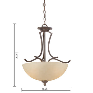 Atlas Triton 2-Light Pendant - Timeless Sable Bronze Fixture with Elegant Glass Shades for Your Home CL11838-BZ
