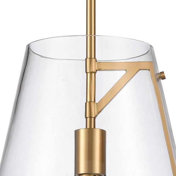 Atlas Trustle 11'' Wide 1-Light Pendant - Modern-Industrial Design for Stunning Ambient Illumination Satin Brass CL11839-BS
