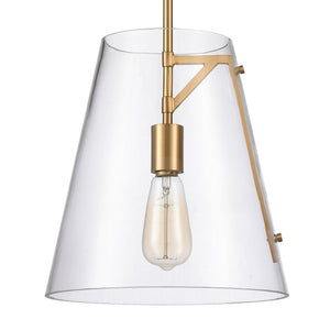 Atlas Trustle 11'' Wide 1-Light Pendant - Modern-Industrial Design for Stunning Ambient Illumination Satin Brass CL11839-BS