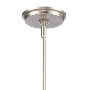Atlas Urbanite 13'' Wide Industrial Pendant Light with Unique Glass Diffuser for Modern Interiors Satin Nickel CL11840-NK