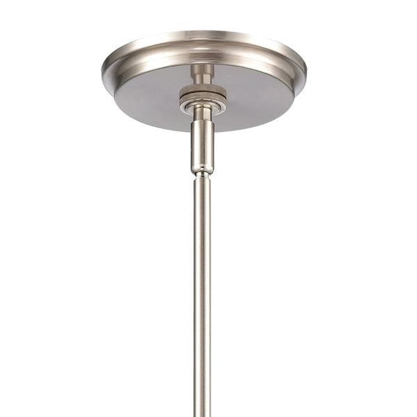 Atlas Urbanite 13'' Wide Industrial Pendant Light with Unique Glass Diffuser for Modern Interiors Satin Nickel CL11840-NK