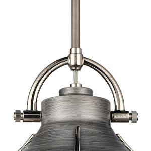 Atlas Urbanite 13'' Wide Industrial Pendant Light with Unique Glass Diffuser for Modern Interiors Weathered Zinc CL11840-SV
