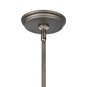 Atlas Urbanite 13'' Wide Industrial Pendant Light with Unique Glass Diffuser for Modern Interiors Weathered Zinc CL11840-SV